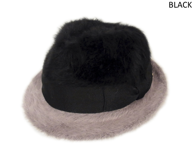 【KNOWLEDGE（ナレッジ）オリジナル】　Angora fiber 2tone Hat（日本製）　カラー：ブラック