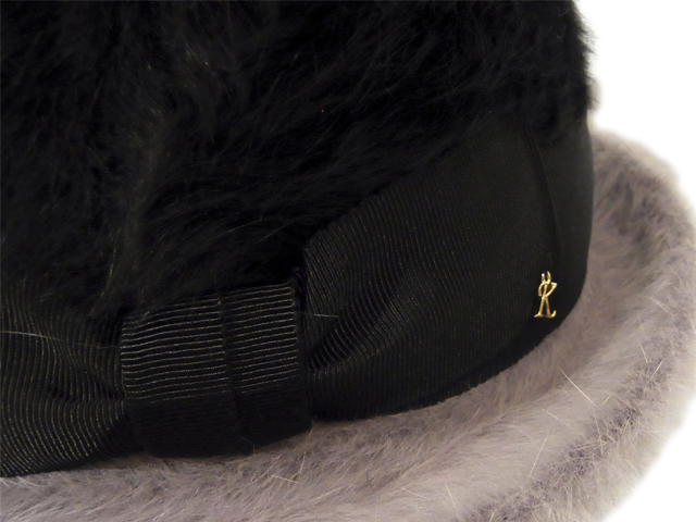 【KNOWLEDGE（ナレッジ）オリジナル】　Angora fiber 2tone Hat（日本製）　カラー：ブラック