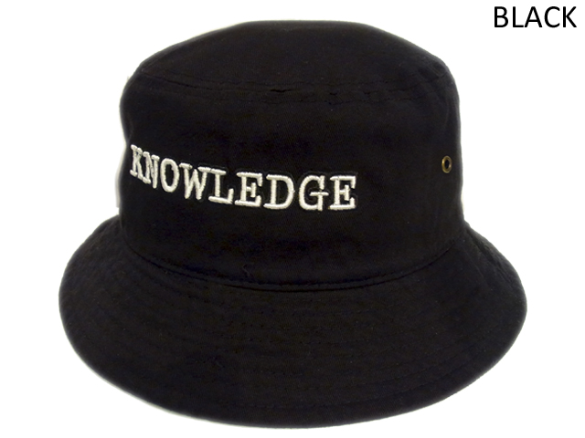 【KNOWLEDGE（ナレッジ）オリジナル】　KNOWLEDGE Bucket Hat（日本製）　カラー：ブラック