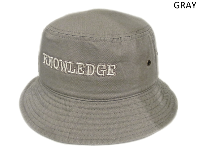 【KNOWLEDGE（ナレッジ）オリジナル】　KNOWLEDGE Bucket Hat（日本製）　カラー：グレー