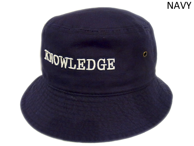 【KNOWLEDGE（ナレッジ）オリジナル】　KNOWLEDGE Bucket Hat（日本製）　カラー：ネイビー