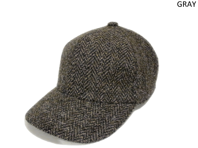 【KNOWLEDGE（ナレッジ）】　Herringbone Tweed Cap（日本製）　カラー：グレー