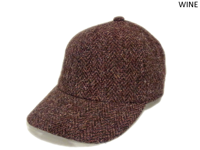 【KNOWLEDGE（ナレッジ）】　Herringbone Tweed Cap（日本製）　カラー：ワイン