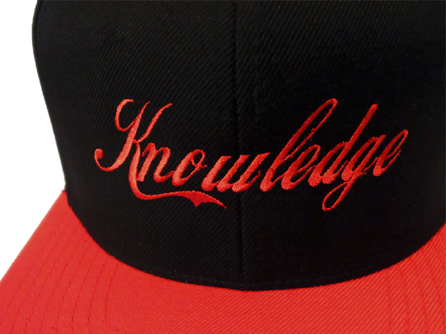 【KNOWLEDGE（ナレッジ）オリジナル】　KNOWLEDGE 2tone Baseball Cap　カラー：ブラック×レッド