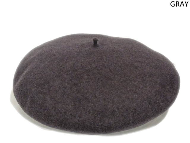 【KNOWLEDGE（ナレッジ）】　Wool Basque Beret（日本製）　カラー：グレー