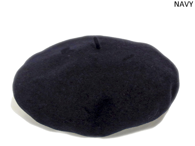 【KNOWLEDGE（ナレッジ）】　Wool Basque Beret（日本製）　カラー：ネイビー