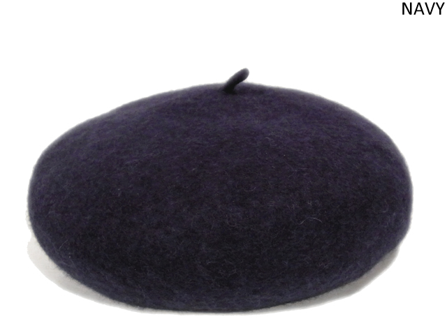 【KNOWLEDGE（ナレッジ）】　Heather Felt Beret（日本製）　カラー：ネイビー