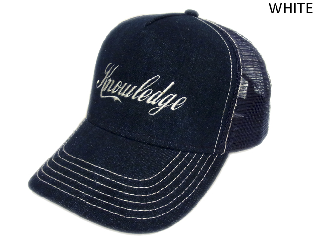 【KNOWLEDGE（ナレッジ）オリジナル】　KNOWLEDGE Denim  Mesh Cap（日本製）　カラー：ホワイト