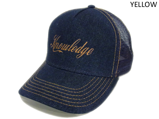 【KNOWLEDGE（ナレッジ）オリジナル】　KNOWLEDGE Denim  Mesh Cap（日本製）　カラー：イエロー