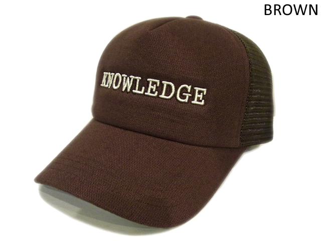 【KNOWLEDGE（ナレッジ）オリジナル】　KNOWLEDGE Linen Mesh Cap　カラー：ブラウン