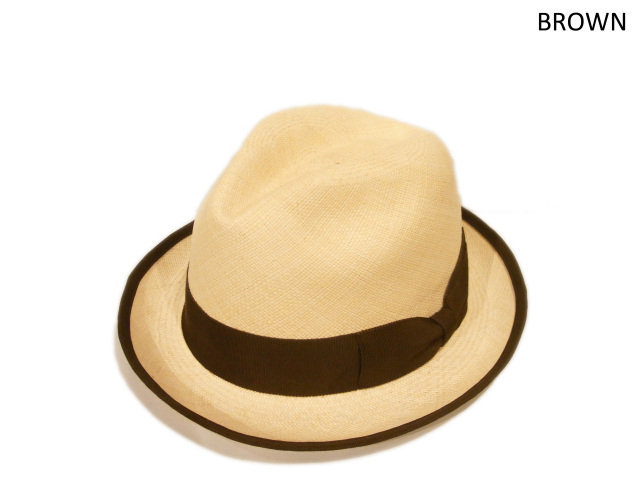 【KNOWLEDGE（ナレッジ）オリジナル】　Fine Quality Piping Panama Hat（日本製）　カラー：ブラウン